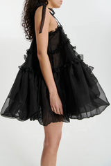 Cristina | Dress Satin Organza Black
