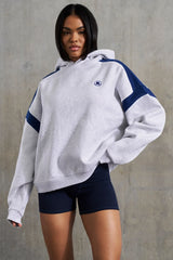 Oversized Hooded Sweatshirt In Heather Grey