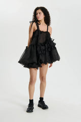 Cristina | Dress Satin Organza Black