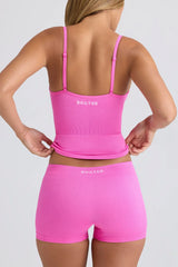 Super Sculpt Seamless Mid-Rise Mini Shorts In Sugar Pink