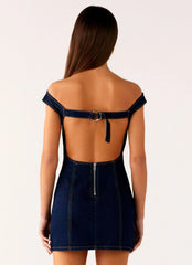 Bonnie Denim Mini Dress - Indigo